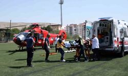 93 yaşındaki hasta hava ambulansıyla Malatya'ya sevk edildi