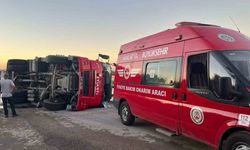 Malatya'da yangın ihbarına giden itfaiye aracı devrildi: 3 yaralı