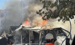 Malatya’da Konteyner Kentte Yangın