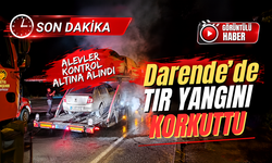 Darende’de Araç Yüklü Tırda Yangın