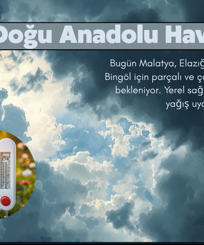 Malatya ve Çevre İllerde Sağanak Etkili Olacak
