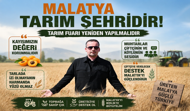 Başkan Karademir, Malatya Tarım Şehridir, Tarım Fuarı Yeniden Yapılmalıdır