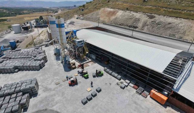 Kilit Taşı ve Bordür Üretim Tesisi üretime başladı