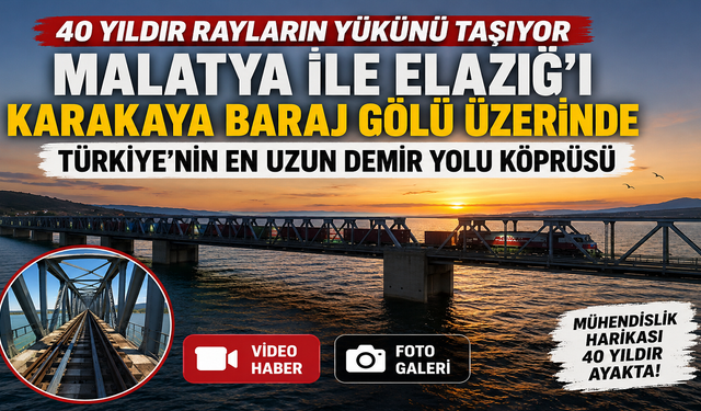 En uzun demir yolu köprüsü 40 yıldır rayların yükünü taşıyor