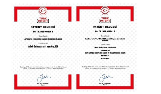 İnönü Üniversitesi'nin iki buluşu patentle tescillendi