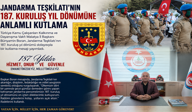Jandarma Teşkilatı’nın 187. Kuruluş Yıl Dönümüne Anlamlı Kutlama