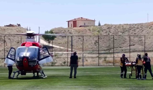 Kalp krizi geçiren hasta hava ambulansıyla Malatya'ya sevk edildi