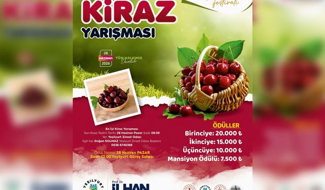 Kirazın Başkenti Yeşilyurt’ta Büyük Yarışma