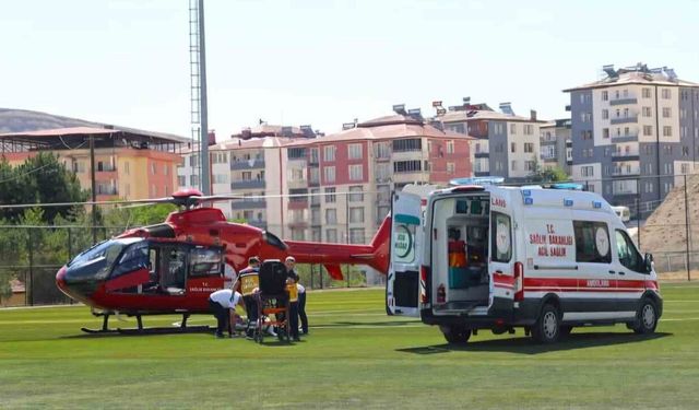 Hava ambulansı 76 yaşındaki hasta için havalandı