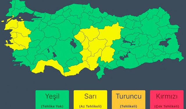 14 il için kuvvetli rüzgar ve fırtına uyarısı
