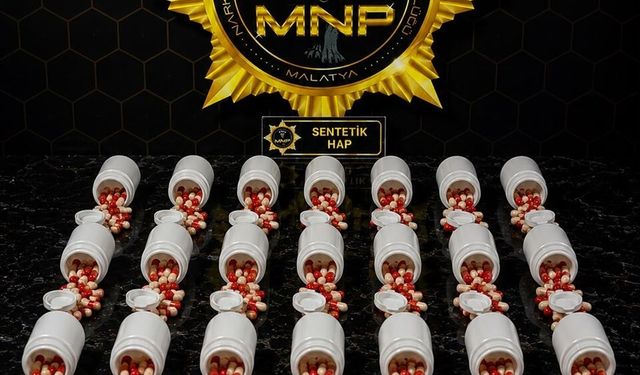 Malatya’da ‘Torbacı’ Operasyonu: 3 Bin Hap Ele Geçirildi