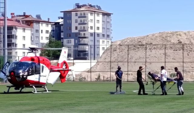 Mide Kanaması Geçiren Hasta Helikopterle Nakledildi