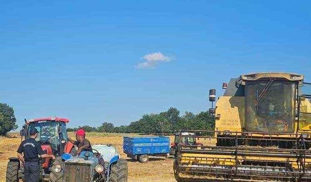 Yangınlarına karşı biçerdöver operatörleri bilgilendirildi