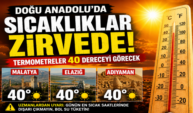 Doğu Anadolu’da Sıcaklıklar Zirvede