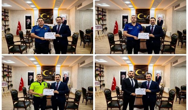 Hekimhan’da Emniyet Personeline Başarı Belgesi