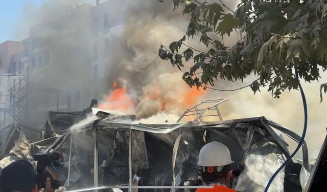 Malatya’da Konteyner Kentte Yangın