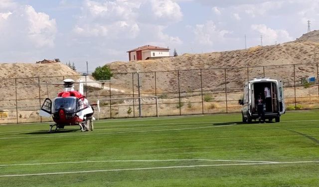 Kalp Krizi Geçiren Hasta Helikopterle Sevk Edildi