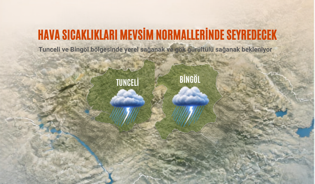 Tunceli ve Bingöl’ün Bazı Kesimlerinde Sağanak Bekleniyor