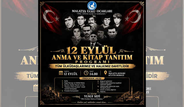 Malatya’da 12 Eylül Anma Programı Düzenlenecek