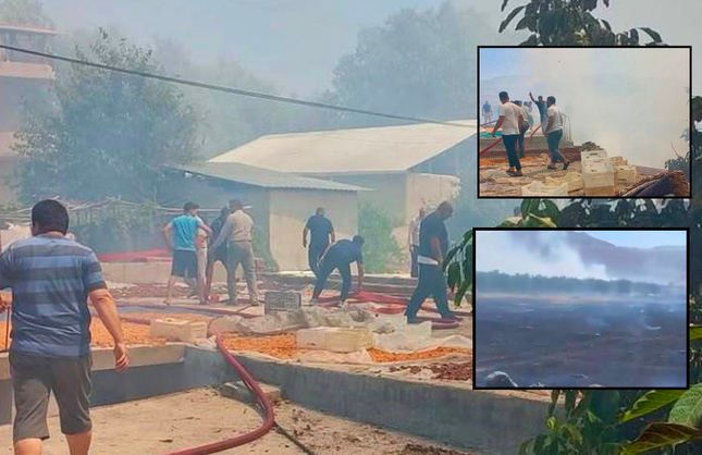 Darende’de Yangın Yerleşim Yerlerine Sıçradı