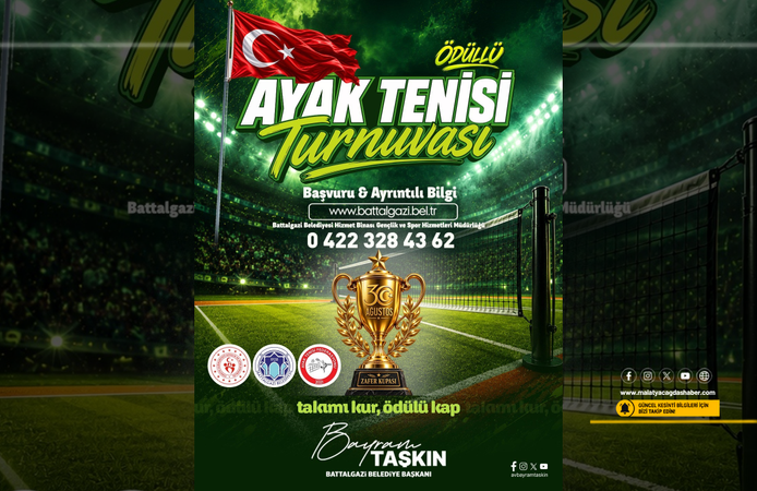 30 Ağustos Zafer Kupası Ayak Tenisi Turnuvası Başlıyor