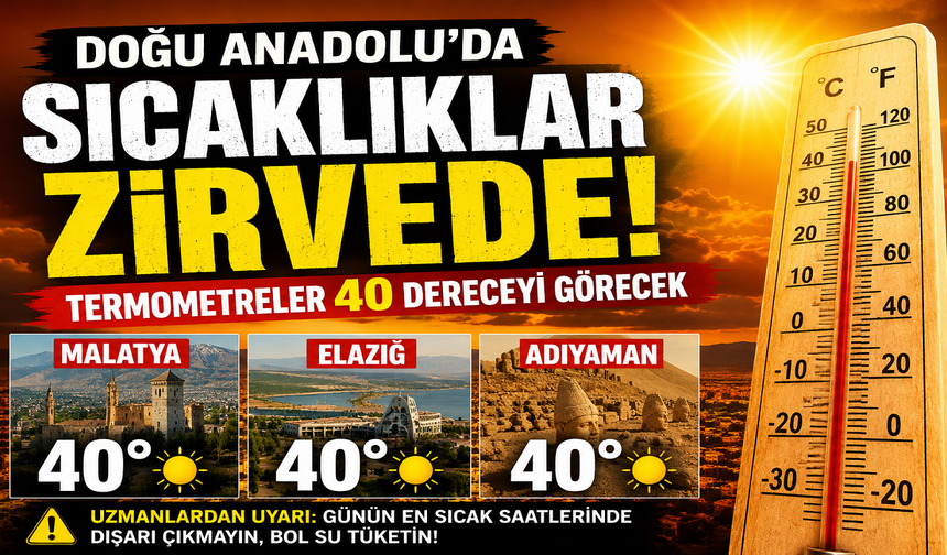 Doğu Anadolu’da Sıcaklıklar Zirvede