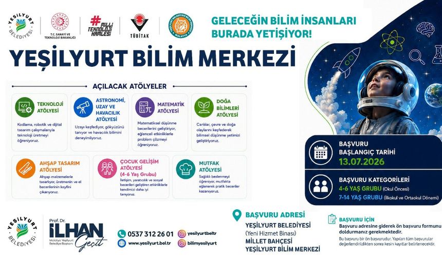 Geleceğin Bilim İnsanları Yeşilyurt'ta Yetişecek