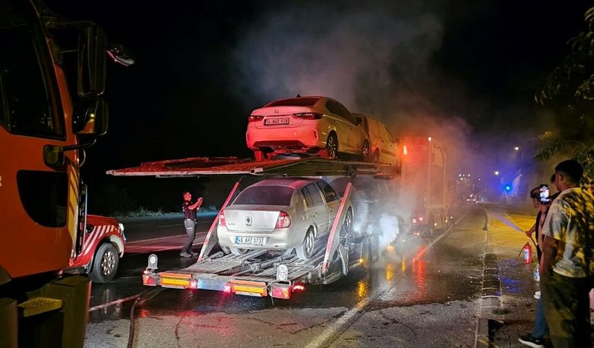 Gece Yarısı Panik: Tırın Tekerleri Alev Aldı