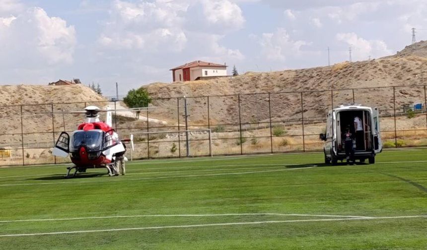 Kalp Krizi Geçiren Hasta Helikopterle Sevk Edildi