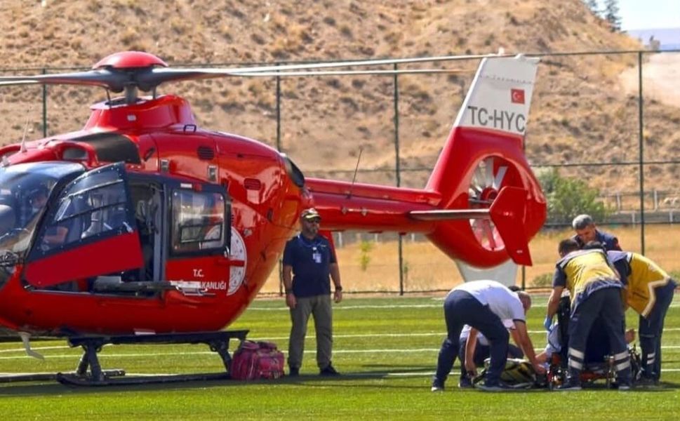 Kalp hastası hava ambulansıyla Malatya'ya sevk edildi