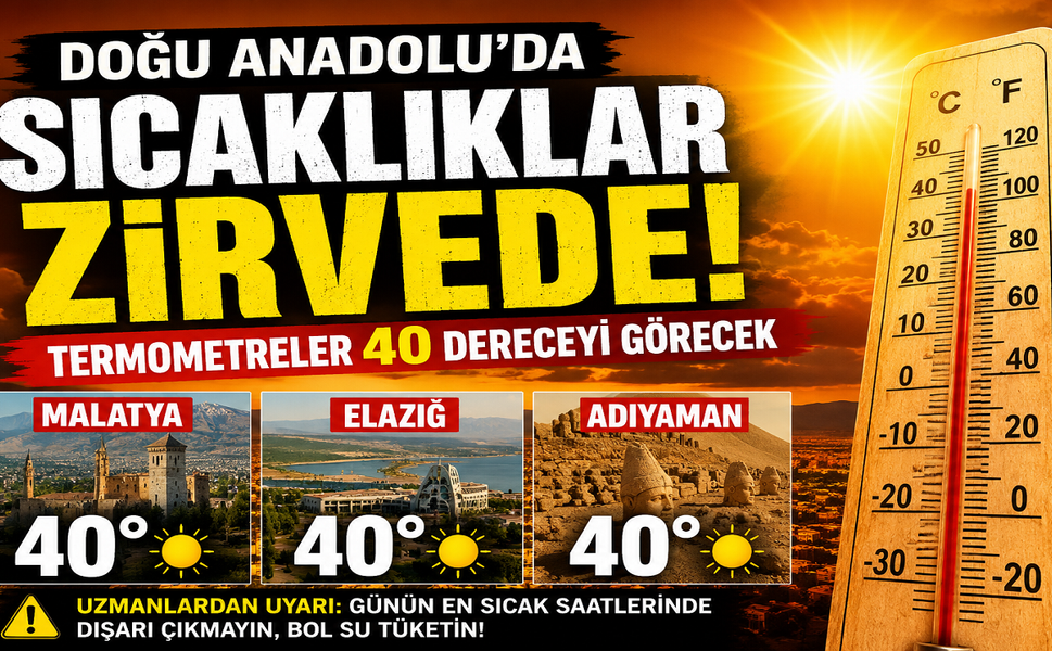 Malatya, Elazığ ve Adıyaman’da Termometreler 40 Dereceyi Görecek