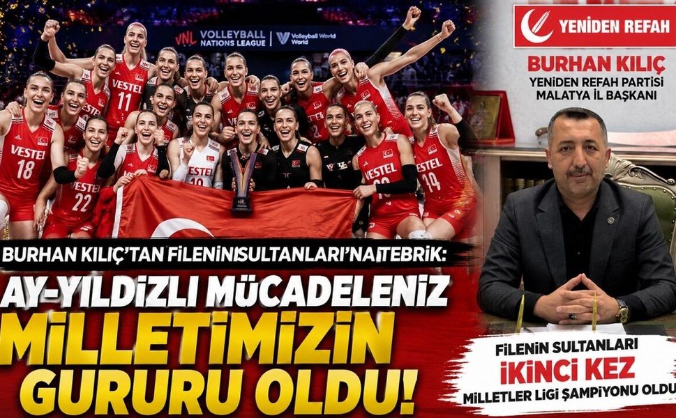 Filenin Sultanları'na tebrik: Milletimizin gururu oldunuz