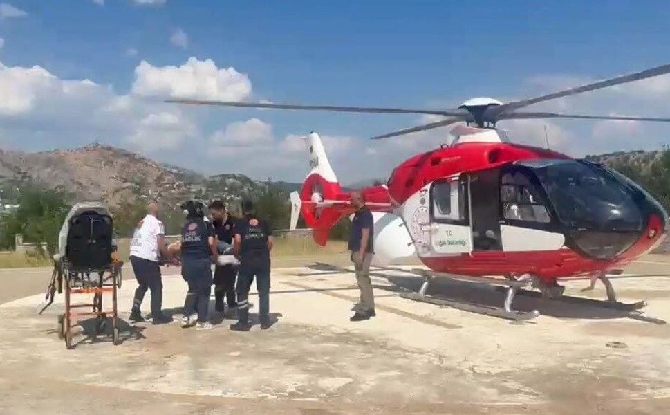 Yaralanan Hasta Helikopterle Malatya’ya Sevk Edildi