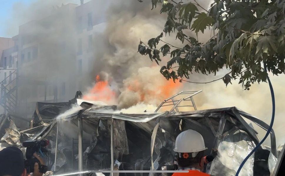 Malatya’da Konteyner Kentte Yangın