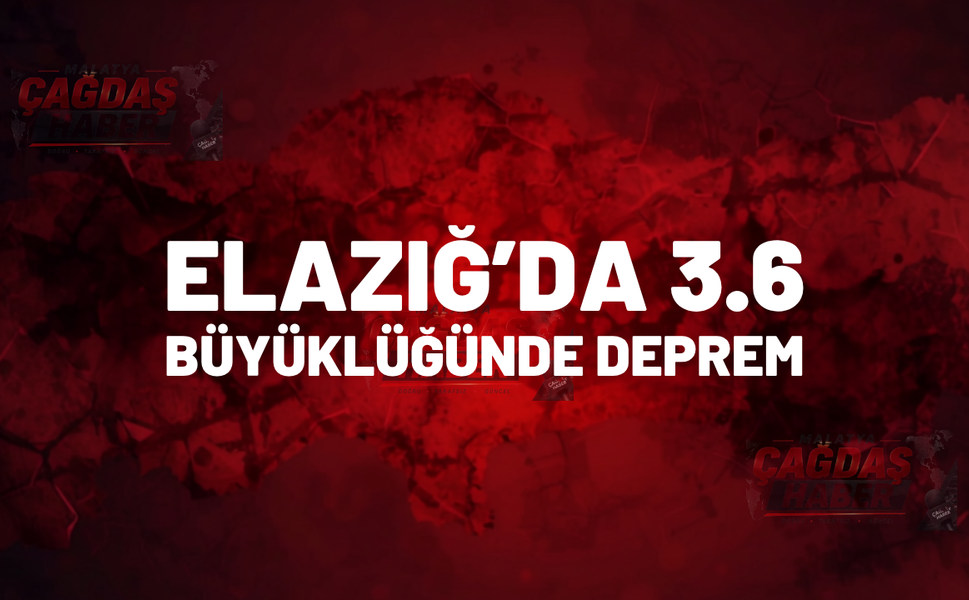 Elazığ'da 3.6 büyüklüğünde deprem