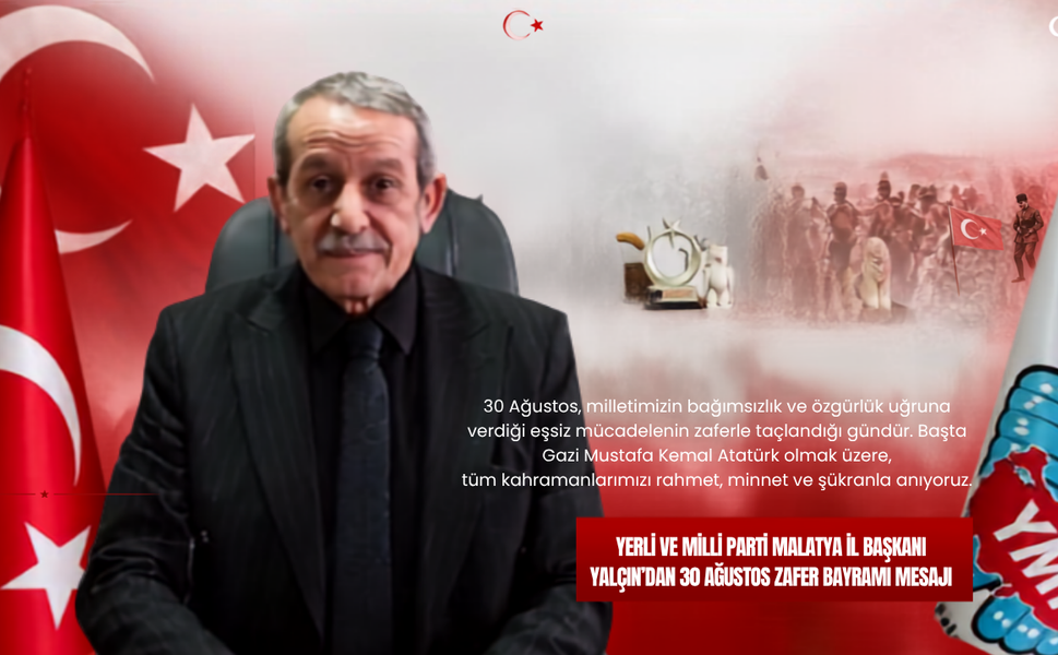 Başkan Yalçın’dan 30 Ağustos Zafer Bayramı Mesajı