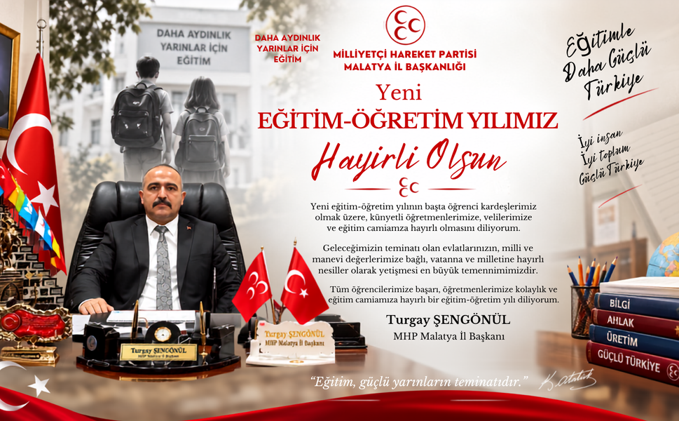 Başkan Şengönül’den Yeni Eğitim-Öğretim Yılı Mesajı